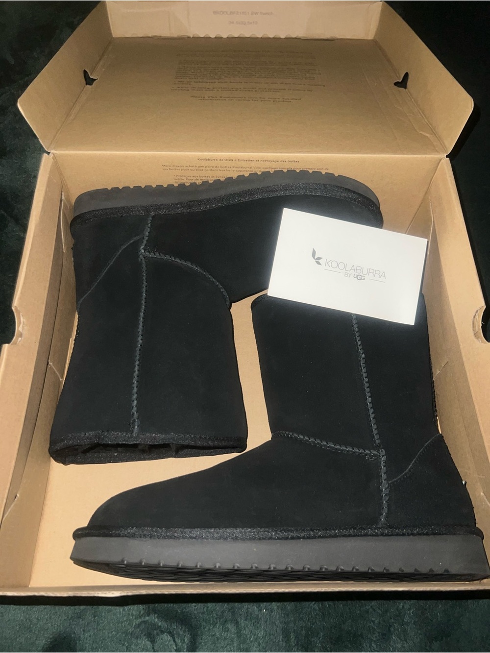 Koolaburra By Ugg Black Suede Unisex Mid-Calf Boots